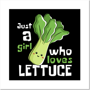 Lettuce Love: Just a Girl with a Leafy Heart Posters and Art